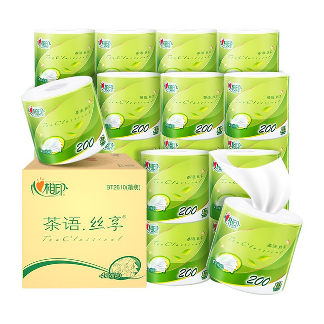 今日必买：心相印 茶语丝享卷筒纸4层200g27卷