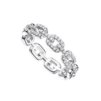 HEFANG Jewelry 何方珠宝 XS系列 HFI069125 女士链条925银戒指
