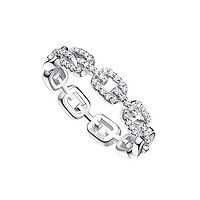 HEFANG Jewelry 何方珠宝 XS系列 HFI069125 女士链条925银戒指