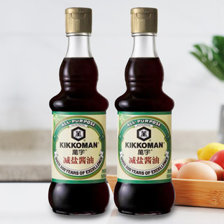 KIKKOMAN 万字 减盐酱油 500ml*2瓶