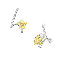 HEFANG Jewelry 何方珠宝 HFJ075190 星星杨桃925银耳钉