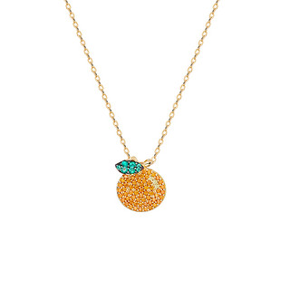 HEFANG Jewelry 何方珠宝 Adorable OX萌趣小牛系列 HFJ017025 橘子925银项链 38cm