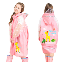 MOREMERRY 牧萌 MM05895 儿童雨衣 五角星粉小鹿 XL