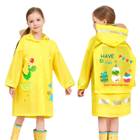MOREMERRY 牧萌 MM05895 儿童雨衣 黄色恐龙 XXXL