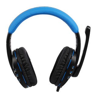 SOMiC 硕美科 G923 耳罩式头戴式有线耳机 黑蓝色 3.5mm