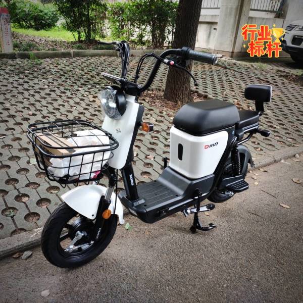 5c新国标锂电可提滑板小型电瓶车电动自行车女士亲子外卖官方旗舰白色