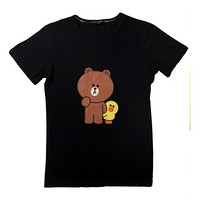 LINE FRIENDS 兒童布朗熊純棉短袖T恤