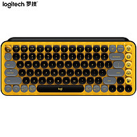 logitech 罗技 POP KEYS 泡泡无线机械键盘 87键 TTC轴 热力黄