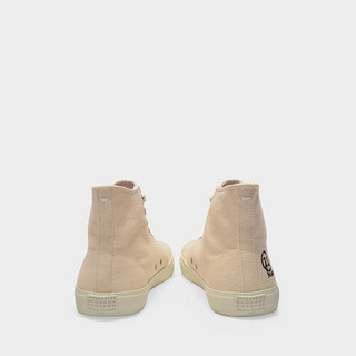 马吉拉Maison Margiela Tabi Sneaker 高帮帆布分趾运动鞋平底鞋（EU40、白色）