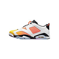 AIR JORDAN 正代系列 Air Jordan 6 Retro Low SE 男子篮球鞋 DC1048-110 白橙 43