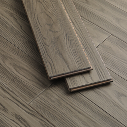 金福昌王纯实木地板仿古灰色