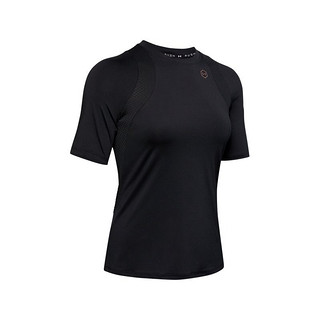 UNDER ARMOUR 安德玛 RUSH 女子运动T恤 1355583-001 黑色 M