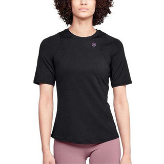 UNDER ARMOUR 安德玛 RUSH 女子运动T恤 1355583-001 黑色 M