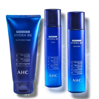 AHC B5系列玻尿酸护肤套装 (洁面180ml+爽肤水120ml+乳液120ml)