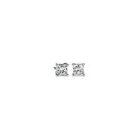 公主方形钻石耳钉