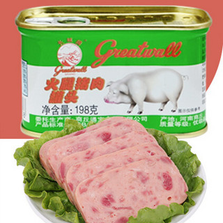 greatwall BRAND 长城牌 火腿猪肉罐头 198g