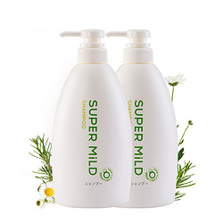 SUPER MILD 惠润 日本进口惠润绿野芳香洗发露洗头膏洗发水套装600ml*2家用男女 1件装