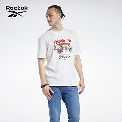 Reebok 锐步 官方情侣款GV3459白色舒适时尚潮流百搭经典短袖T恤