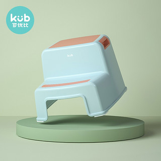 kub 可优比 KUB）宝宝洗手踩脚凳塑料防滑座椅儿童椅子家用垫脚台阶小凳子薄荷绿