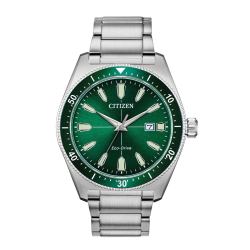 citizen 西铁城 光动能绿水鬼钢带防水男士手表男表aw1598-70x