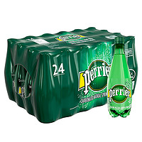 黑卡会员：perrier 巴黎水 含气天然矿泉水 塑料瓶装 500ml*24瓶/箱