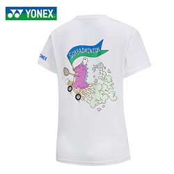 YONEX 尤尼克斯 羽毛球服女短袖速干透气健身运动服文化衫T恤