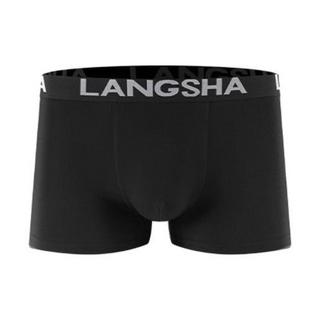 Langsha 浪莎 男士平角内裤 HD1003 4条装(深灰+黑色+藏青+浅灰) XL