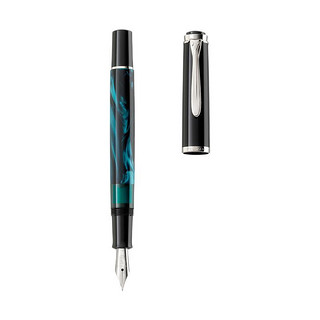 Pelikan 百利金 钢笔 M205 海蓝大理石纹 EF尖 方礼盒装