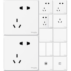 Schneider Electric 施耐德电气 施耐德 皓呈系列 开关插座面板套装 45只装