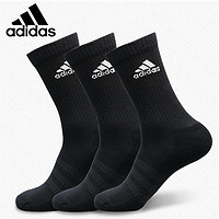 adidas ORIGINALS Adidas阿迪达斯 黑色长筒袜3双装