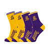 NBA 男子运动袜 黄紫 四双装