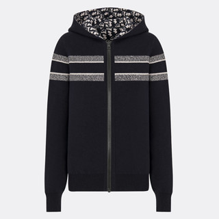Dior 迪奥 Oblique 女士两面穿连帽卫衣外套 054G12AM055_X5820 蓝色 40