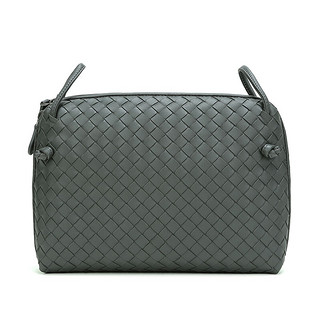 BOTTEGA VENETA 葆蝶家 女士羊皮斜挎包 245354V0016V0016 浅灰色 中号