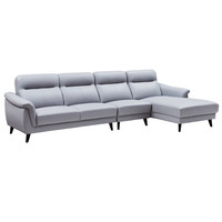 ZUOYOU 左右家私 DZY5069 意式真皮沙发 转二件正向+休单 灰蓝色