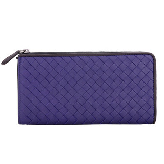 BOTTEGA VENETA 葆蝶家 女士羊皮长款钱包 338137VAA0B4284 蓝紫色