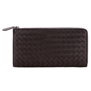 BOTTEGA VENETA 葆蝶家 女士羊皮长款钱包 338137V001N1000 黑色