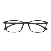 潮库 182 亮黑色TR眼镜框+1.61折射率 防蓝光镜片