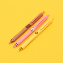 kaco文采linefriends菁点黑色中性笔2支装