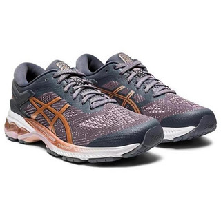 ASICS 亚瑟士 Gel-Kayano 26 女子跑鞋 1012A459-022 灰金 43.5