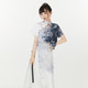 十三余 小豆蔻儿 花蝶图 国风水墨印花镂空领口上衣 SGF112204