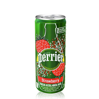 perrier 巴黎水 充气天然矿泉水 草莓味 250ml*30听