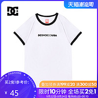 DC SHOES DCSHOECOUSA 短袖T恤女短款吸汗排湿运动休闲半袖6226J055W-CLM0