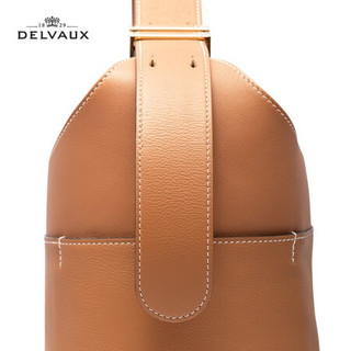 DELVAUX 21春夏So Cool Mini包包奢侈品女包单肩斜挎手提包迷你包袋 焦糖色外缝线