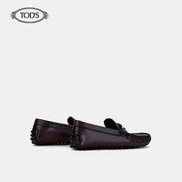 TOD'S2021春夏新品男鞋男士牛皮豆豆鞋英伦潮流 褐色 40.5