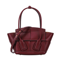 BOTTEGA VENETA 葆蝶家 ARCO系列 女士手提包 600606VMAP16206 波尔多红 迷你