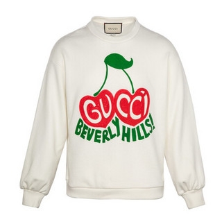 古驰 GUCCI 女士“Beverly Hills”樱桃印花卫衣 631695 XJCRT 9095 L