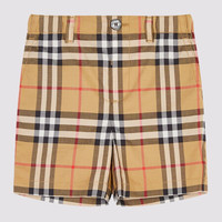 博柏利 BURBERRY 男童古典黄色婴幼儿格纹棉质短裤 80027381 18M