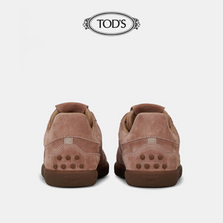 托德斯 TOD'S2021春夏新品男士绒面小牛皮运动鞋时尚板鞋 棕色 44.5