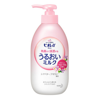 日本原装 花王 KAO BIORE碧柔角质层到渗透滋润牛奶弱酸性身体乳300ML 粉色花香