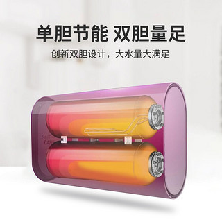 美菱（MeiLing）60升扁桶电热水器 29.5CM超薄机身 双胆速热  便捷预约洗浴 健康净浴 MD-660A